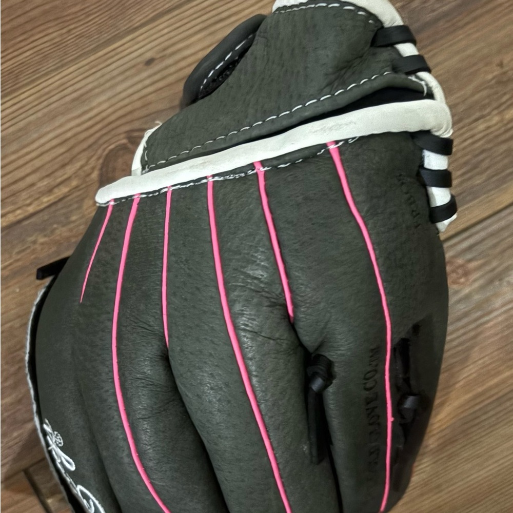 Rawlings Storm Softball Glove with Pink Trim - Picture 14 of 14